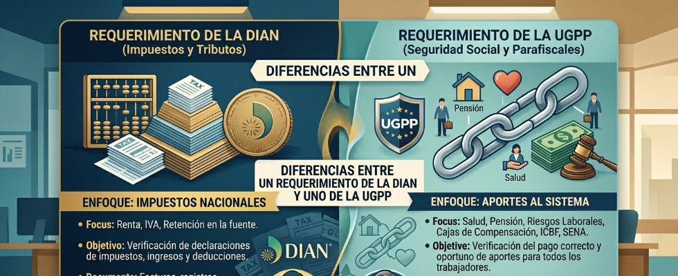Diferencias entre un requerimiento de la DIAN y uno de la UGPP